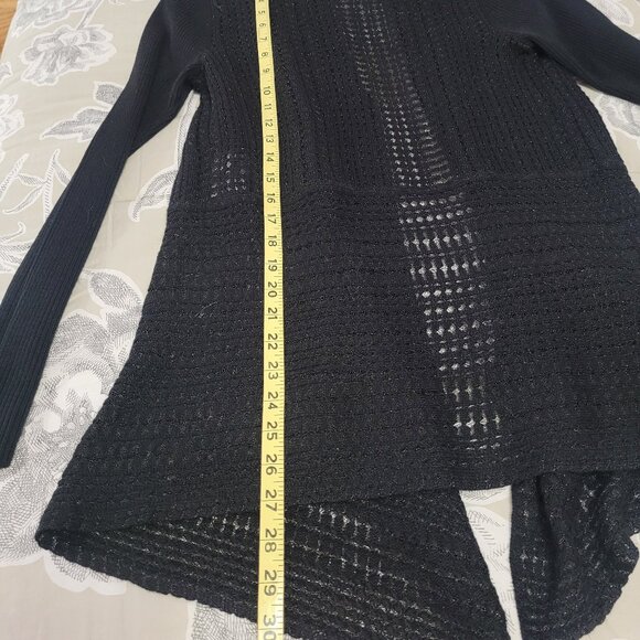 Jones New York Wool Blend Dressy Black Open Cardigan Size Small EUC - Picture 6 of 9